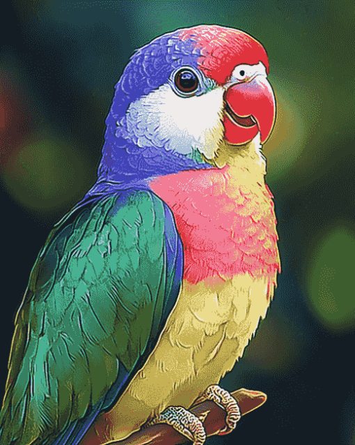 Colorful Quaker Parrot Diamond Painting