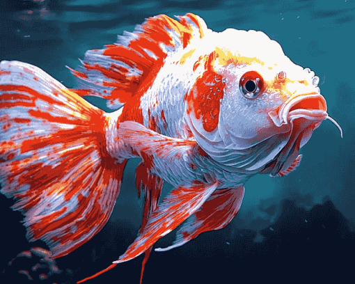 Colorful Red Devil Fish Diamond Painting