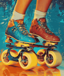 Colorful Roller Skating Shoes Diamond Painting