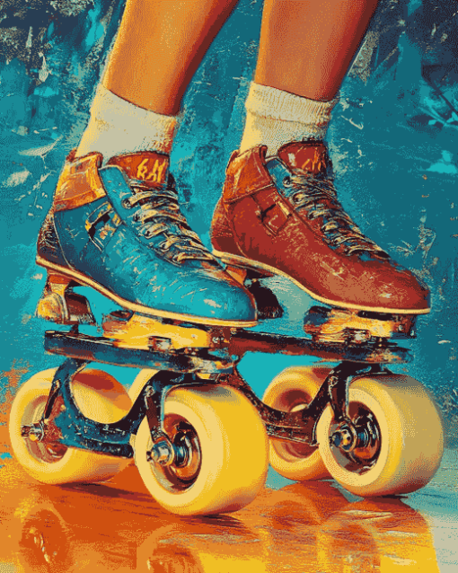 Colorful Roller Skating Shoes Diamond Painting