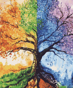 Colorful Seasons Tree Diamond Painting