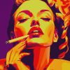 Colorful Smoking Woman Diamond Painting