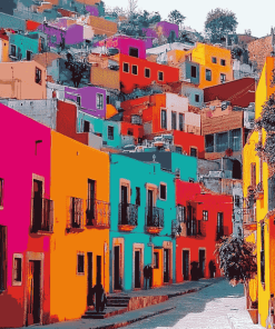 Colorful Streets of Guanajuato Mexico Diamond Painting