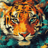 Colorful Tiger Pop Art Diamond Painting