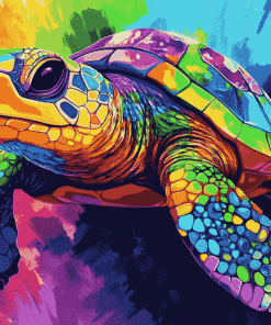 Colorful Turtle Pop Art Diamond Painting