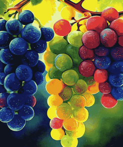 Colorful Vineyard Fruits Diamond Painting