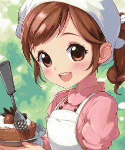 Cooking Mama Anime Diamond Painting