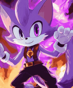 Cool Blaze The Cat Animation Diamond Painting