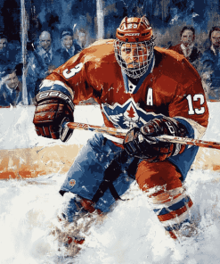 Cool Hockey Canada Ice Hockey Players Diamond Painting