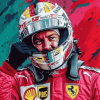 Cool Sebastian Vettel Racing Diamond Painting