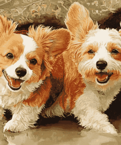 Corgi Poodle Dog Diamond Painting