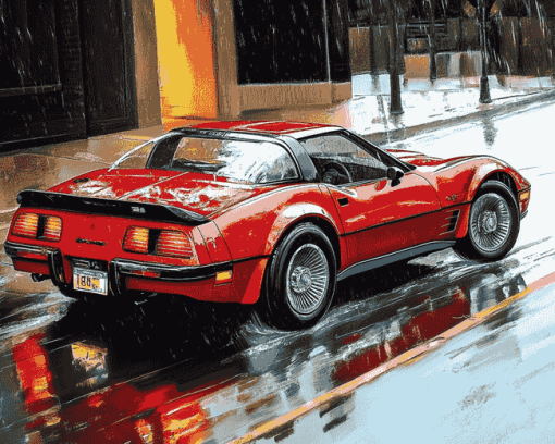 Corvette 1986 Classic Cars Diamond Painting