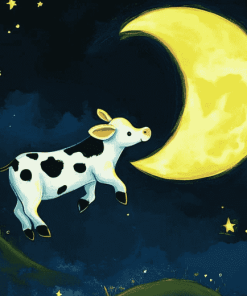 Cow Jumping Over Moon Diamond Painting