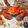 Crab Feast Sea Life Diamond Painting