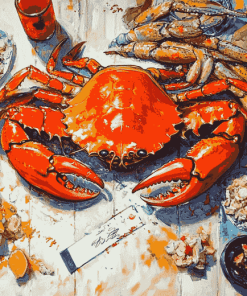 Crab Feast Sea Life Diamond Painting