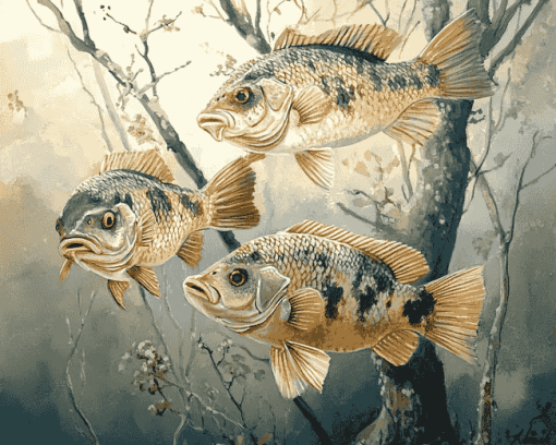 Crappie and Koi Carp Diamond Painting