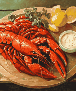 Crayfish with Delicious Sauce Diamond Painting