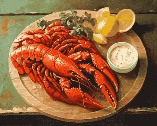 Crayfish with Delicious Sauce Diamond Painting