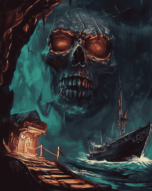 Creepy Sailboat Adventure Diamond Painting