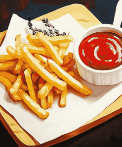 Crispy French Fries Meal Diamond Painting