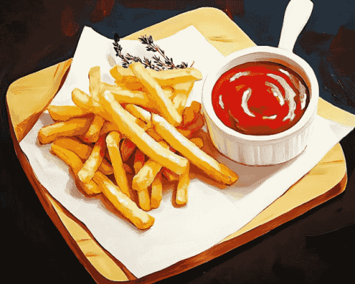 Crispy French Fries Meal Diamond Painting