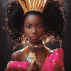 Cute African Queen Woman Diamond Painting