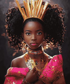 Cute African Queen Woman Diamond Painting