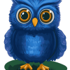 Cute Blue Owl Diamond Painting