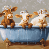 Cute Cow Calfs Diamond Painting