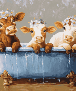 Cute Cow Calfs Diamond Painting