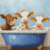 Cute Cows and Calfs Diamond Painting