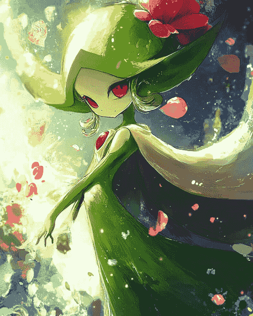 finalizing Cute Fantasy Gardevoir Diamond Painting