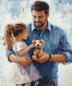 Cute Father Daughter Bonding Diamond Painting