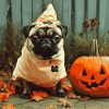 Cute Halloween Puppy Diamond Painting