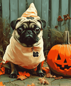 Cute Halloween Puppy Diamond Painting