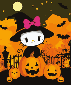 Cute Hello Kitty Halloween Diamond Painting