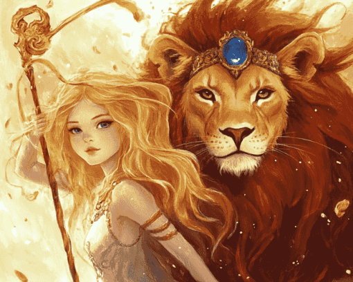 Cute Leo Lion Queen Diamond Painting