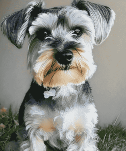 Cute Miniature Schnauzer Puppy Diamond Painting