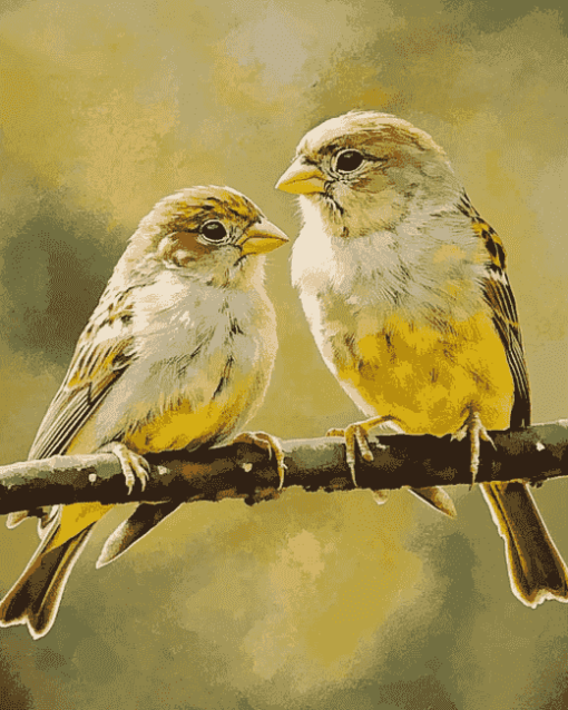 Cute Moineau Bird Diamond Painting