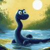 Cute Nessie Animation Diamond Painting