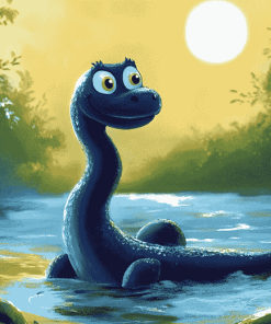 Cute Nessie Animation Diamond Painting