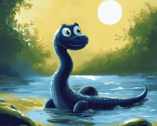 Cute Nessie Animation Diamond Painting