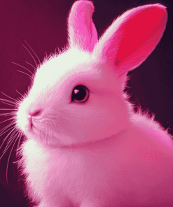 Cute Pink Bunny Rabbit Diamond Painting