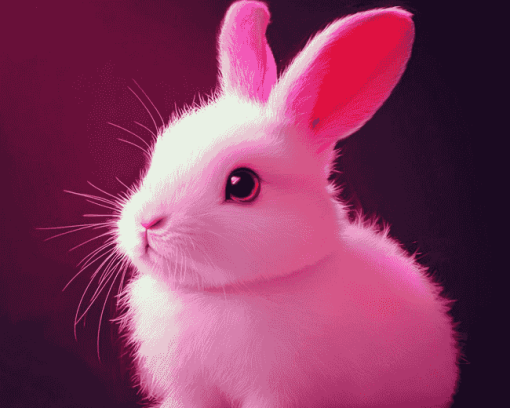 Cute Pink Bunny Rabbit Diamond Painting