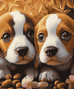 Cute Puppies Dogs Diamond Painting