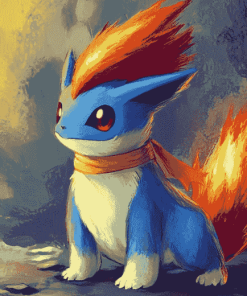 Cute Quilava Pokemon Diamond Painting