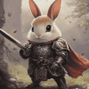 Cute Rabbit Knight Adventure Diamond Painting