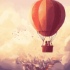 Cute Romantic Air Balloons Diamond Painting