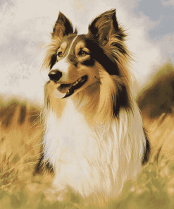 Cute Rough Collie Puppy Diamond Painting