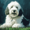 Cute Sheepdog Puppy Diamond Painting